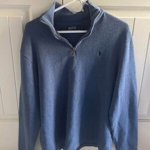 Polo Ralph Lauren Blue Quarter-Zip Sweater